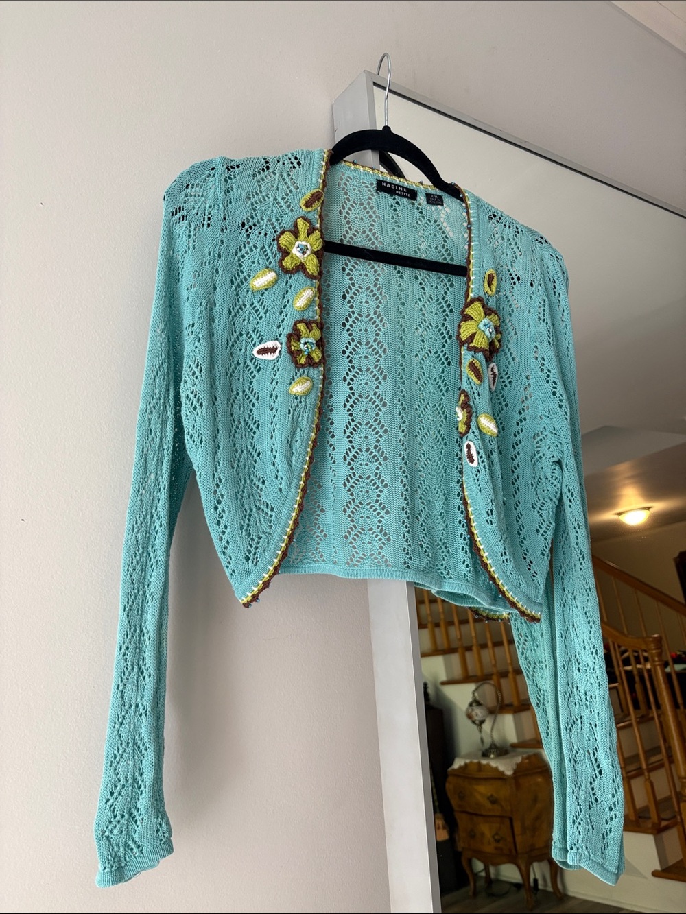 Aqua Crochet Cardigan